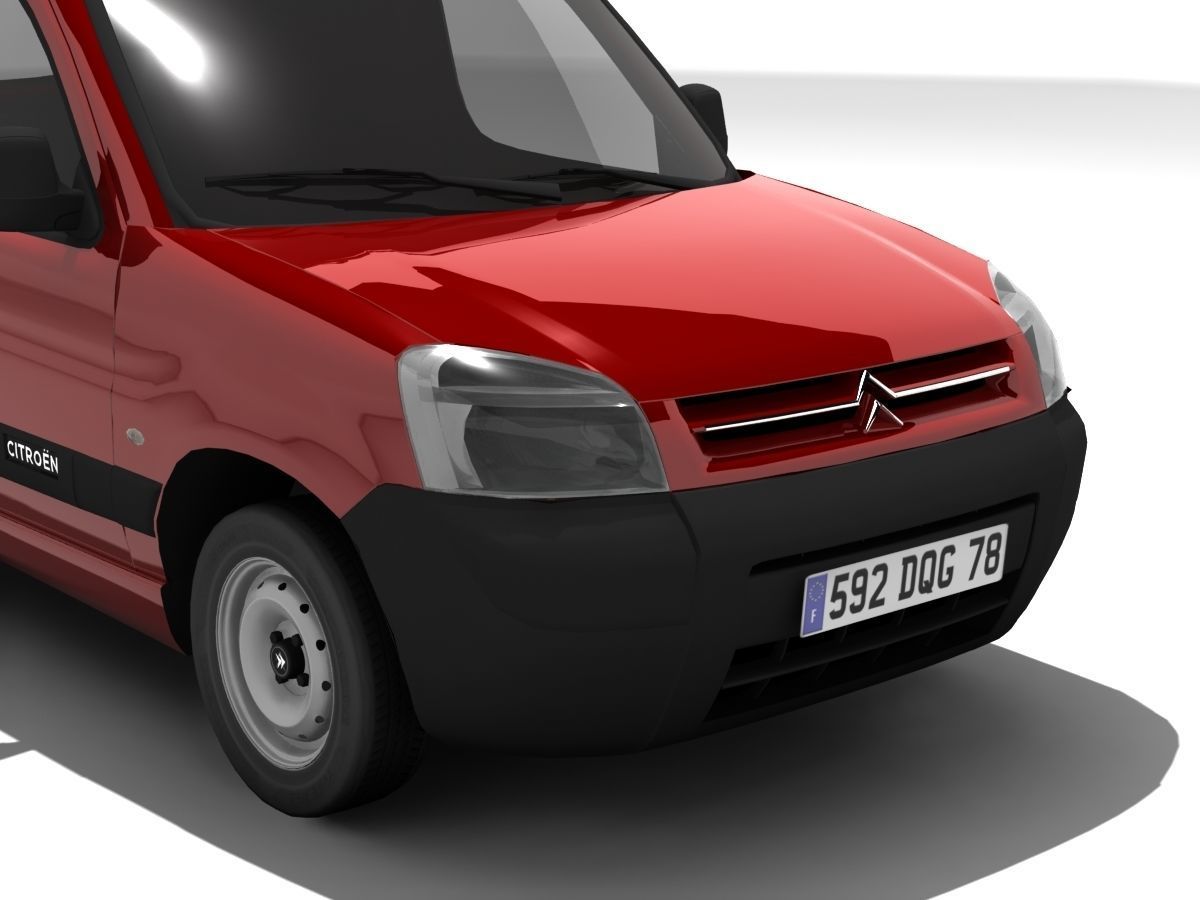 Citroen Berlingo Panel Van Low-poly 3D model_20