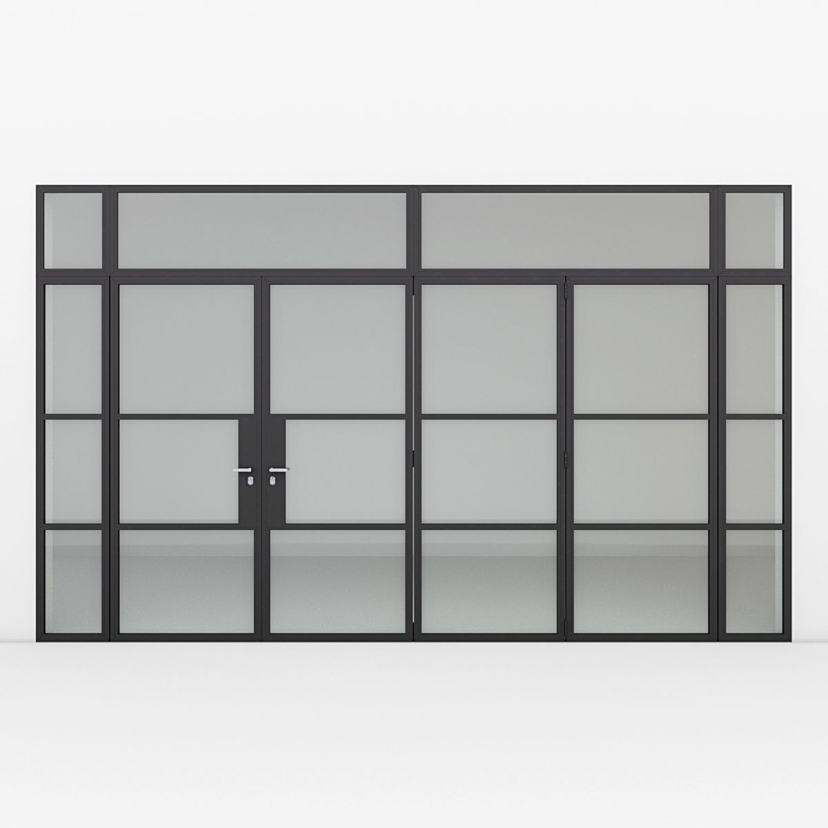 Aluminium door 9 3D model_2
