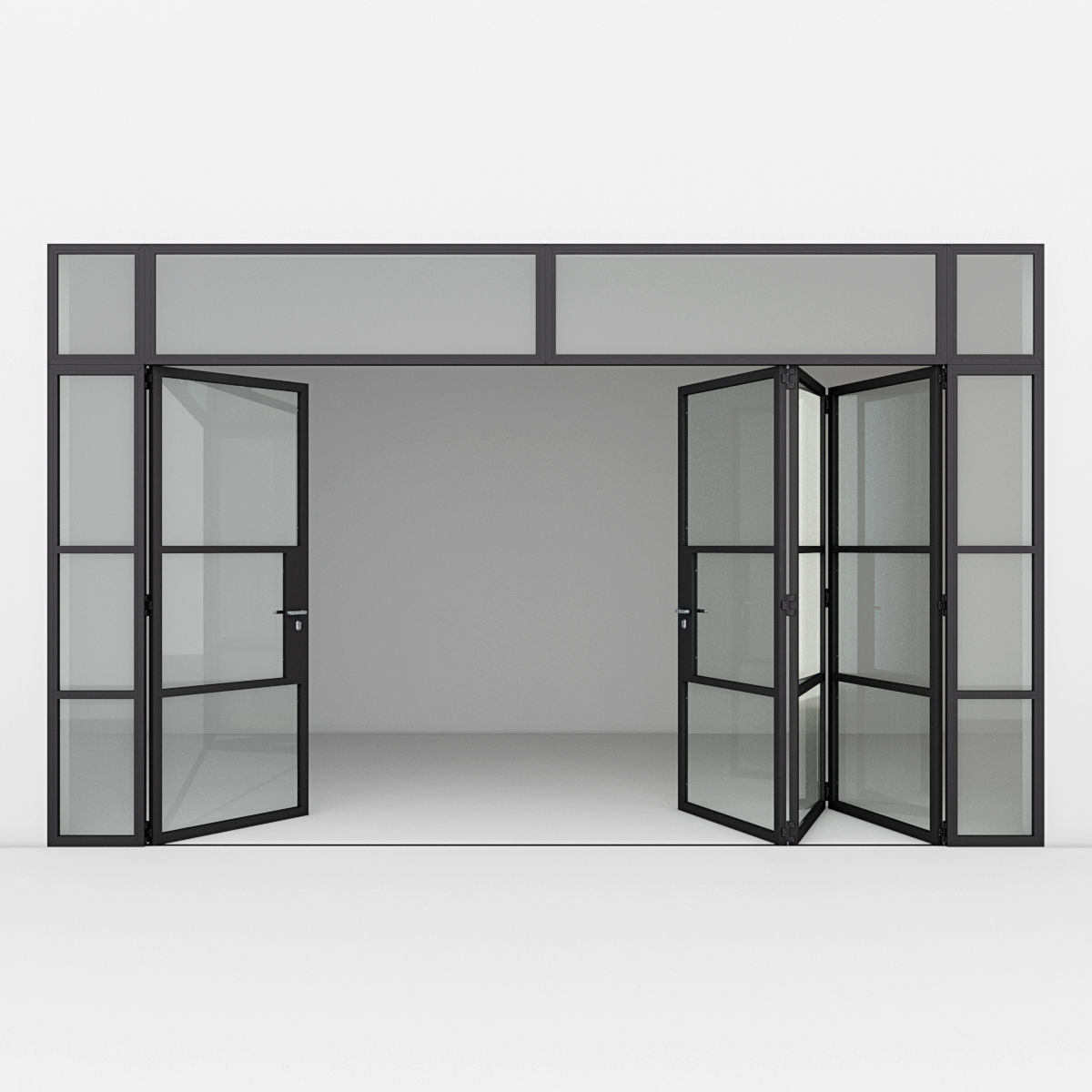 Aluminium door 9 3D model_1