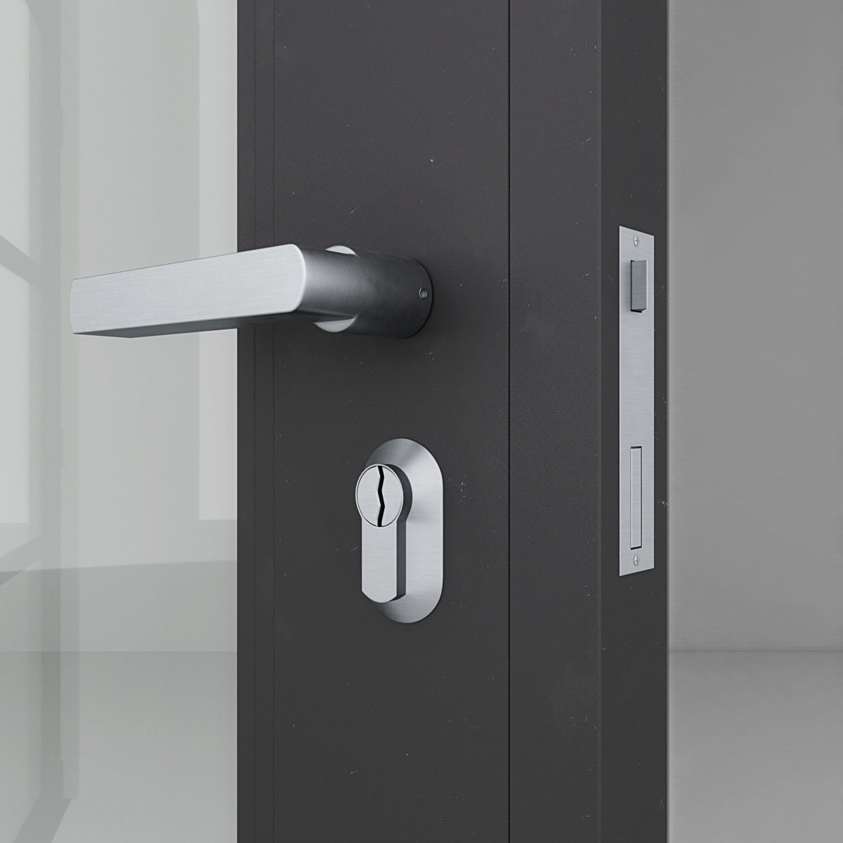 Aluminium door 9 3D model_3
