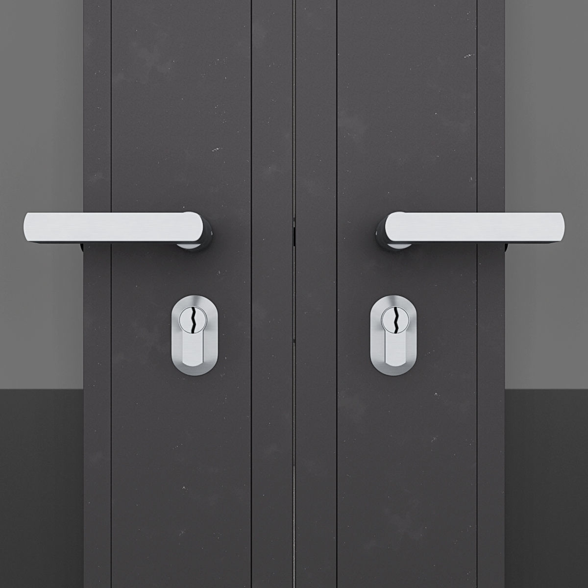 Aluminium door 9 3D model_4