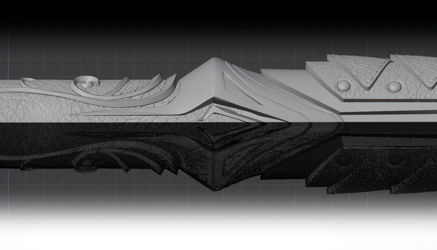 Broken Spear of Leonidas level 6 3D print model_7
