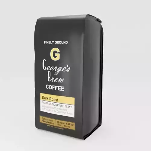 Coffee Bag 3D model 3D model
