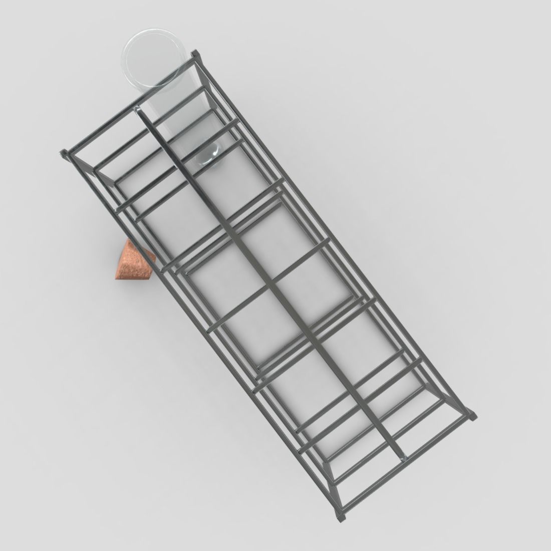 Test Tube Rack Low-poly 3D model_8