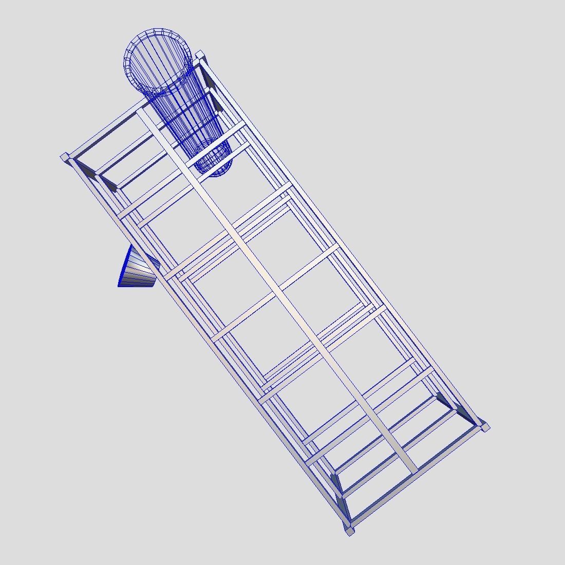Test Tube Rack Low-poly 3D model_9