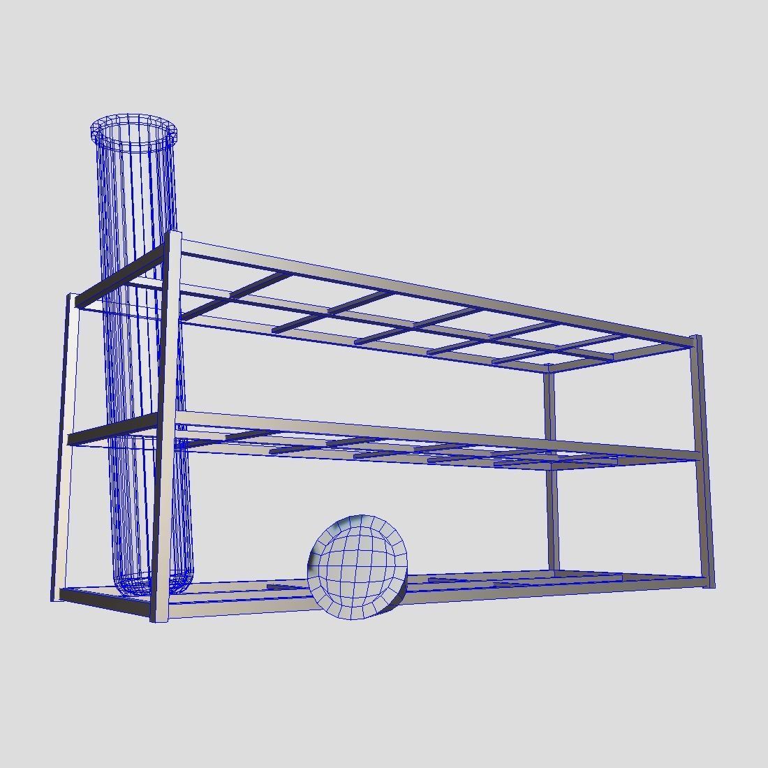 Test Tube Rack Low-poly 3D model_11