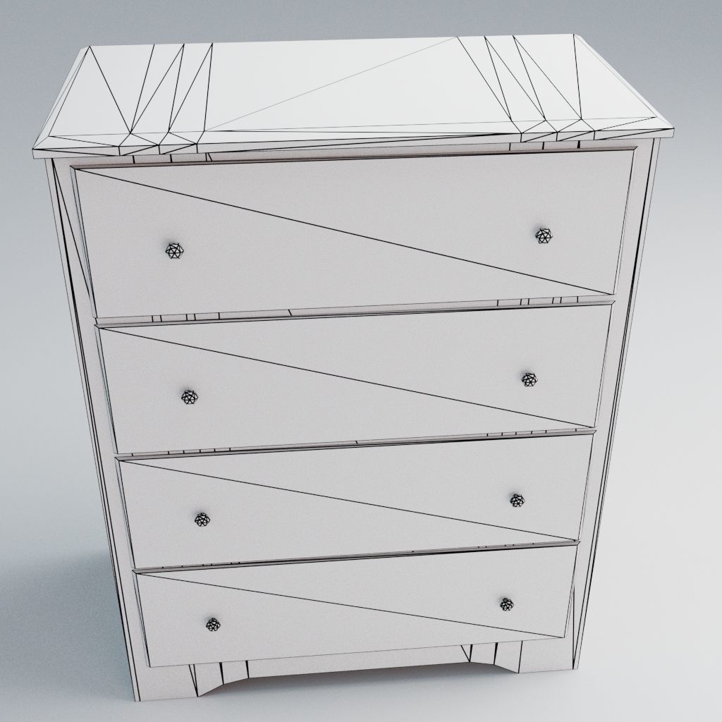 Bedroom Scene Low-poly 3D model_7