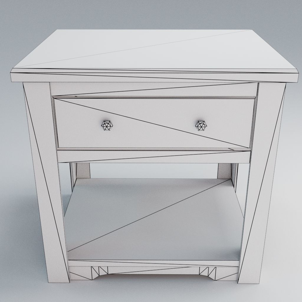 Bedroom Scene Low-poly 3D model_6