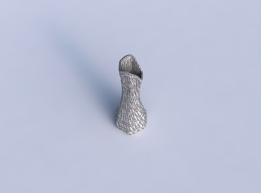 Vase squeezed and bent hexagon 2 with chaos plates 3D print model_6