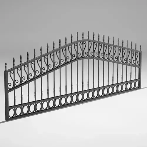 Railing wrought iron gate with sub division level