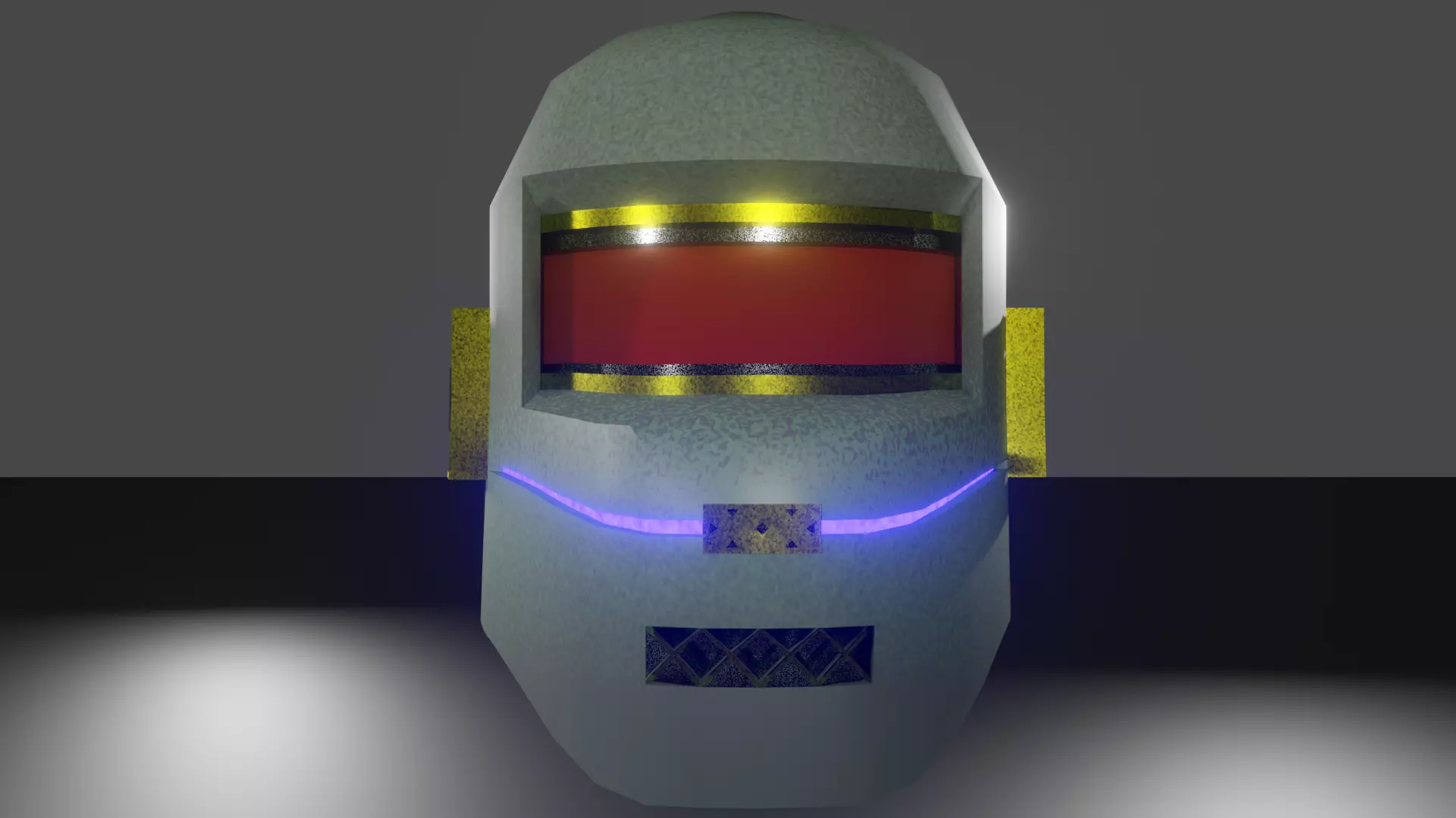 Sci-fi helmet Low-poly 3D model