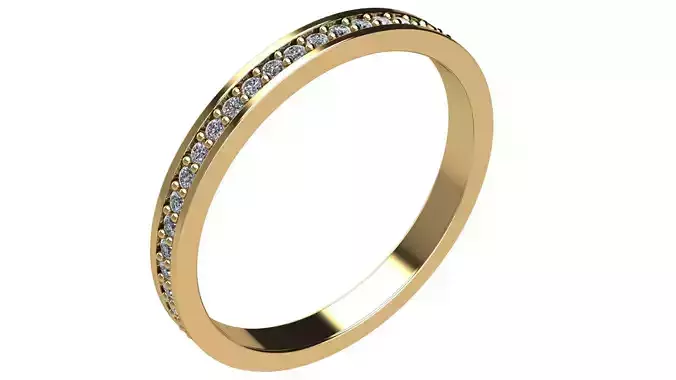 Diamond Wedding Band size 17 mm