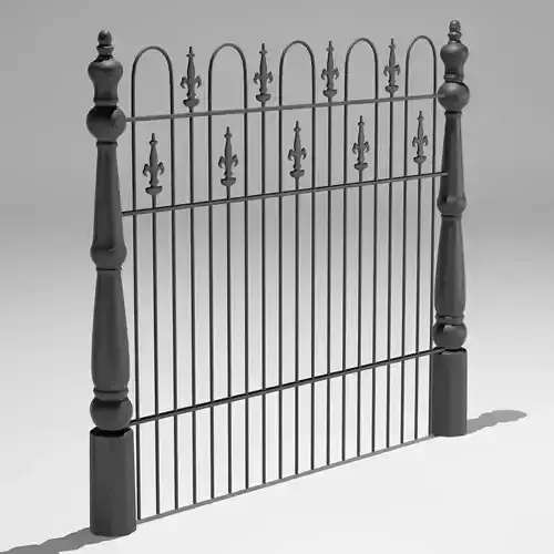 Railing wrought iron fence