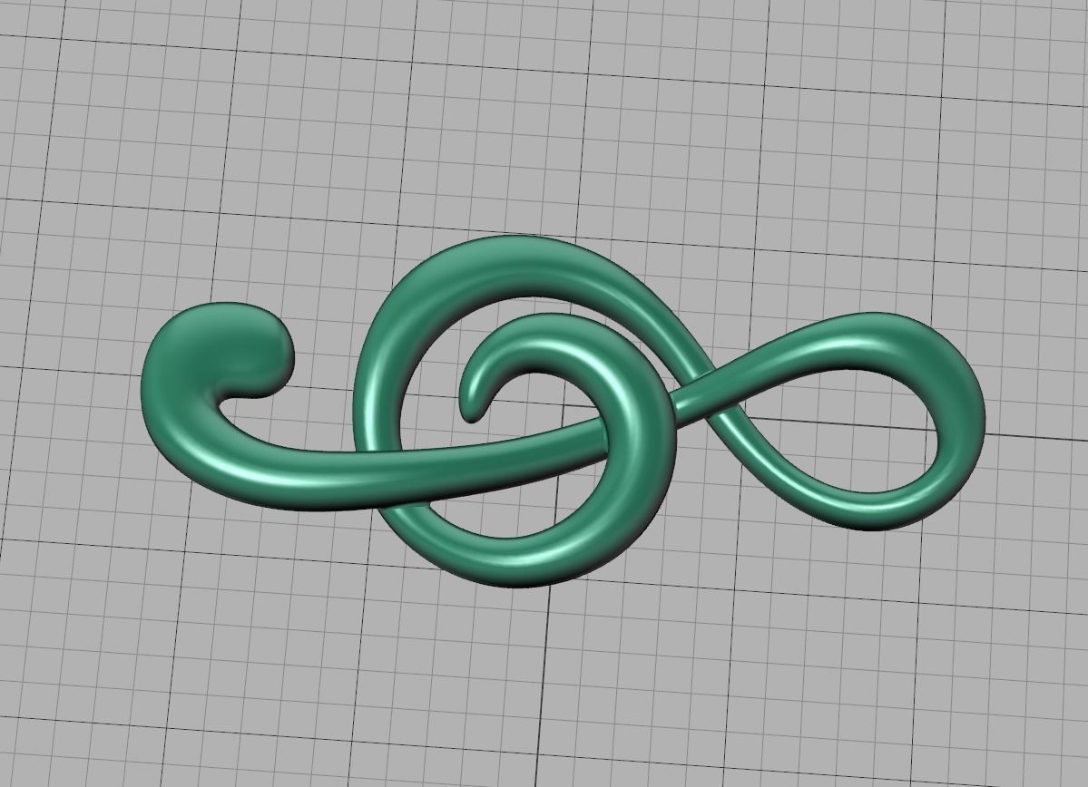  Music Note Treble Clef Note Necklace Pendant music 3dmodel 3D print model_18