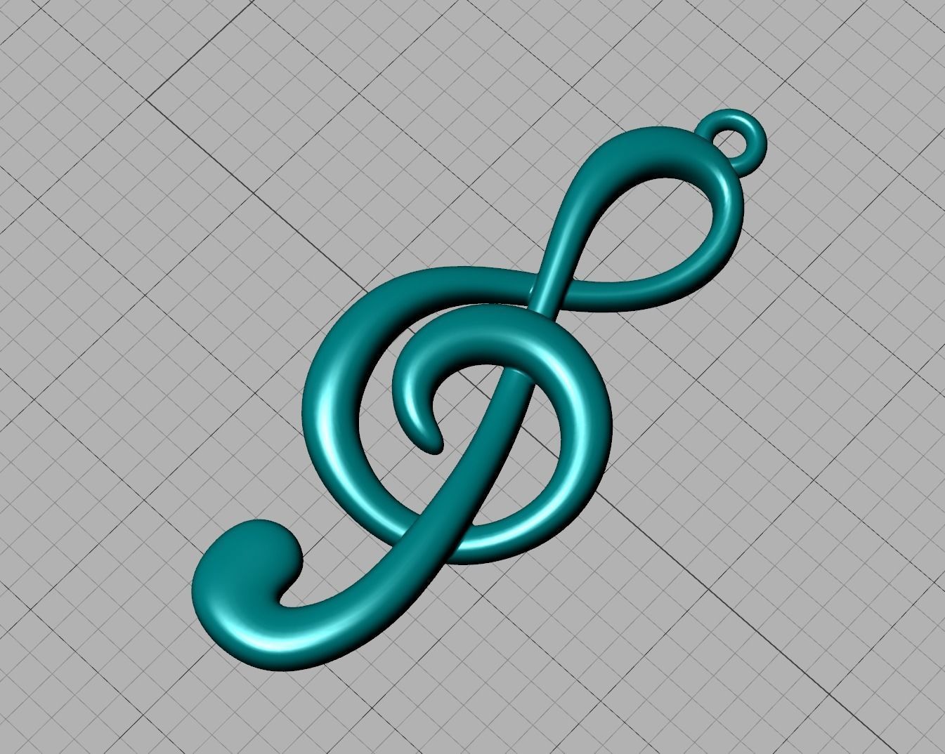  Music Note Treble Clef Note Necklace Pendant music 3dmodel 3D print model_22