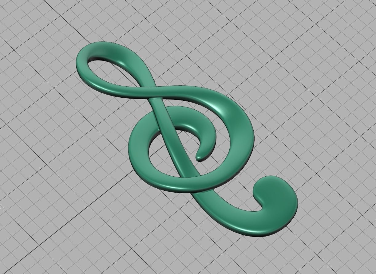  Music Note Treble Clef Note Necklace Pendant music 3dmodel 3D print model_19