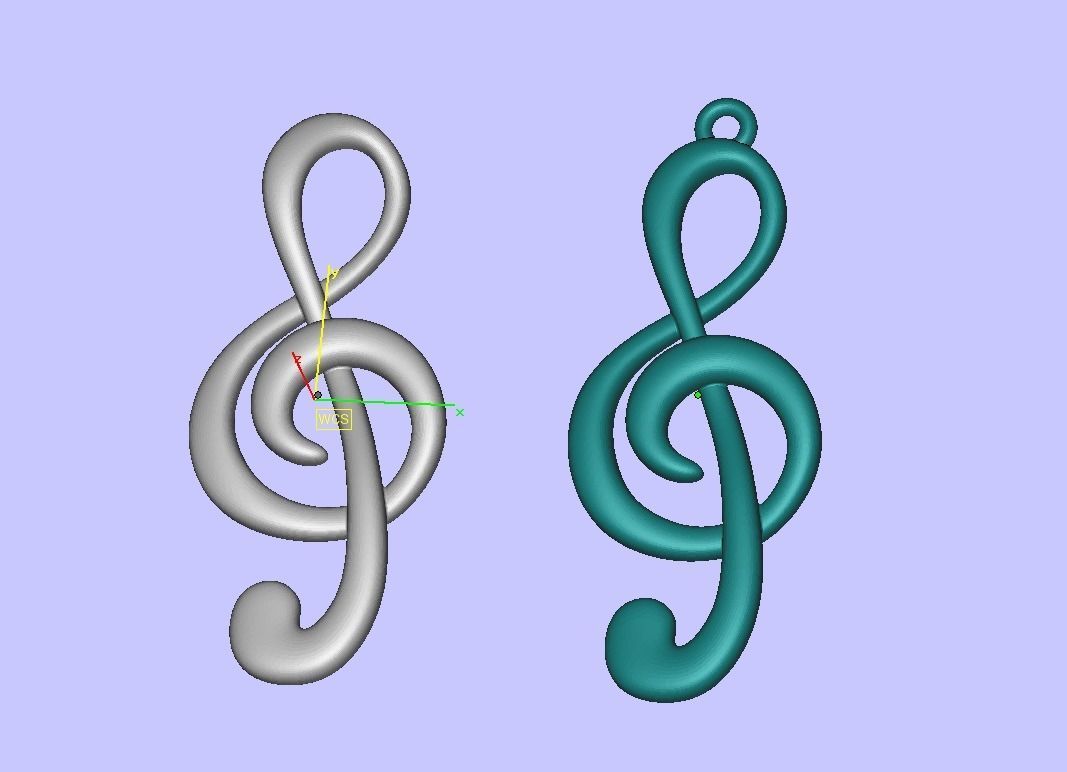  Music Note Treble Clef Note Necklace Pendant music 3dmodel 3D print model_13