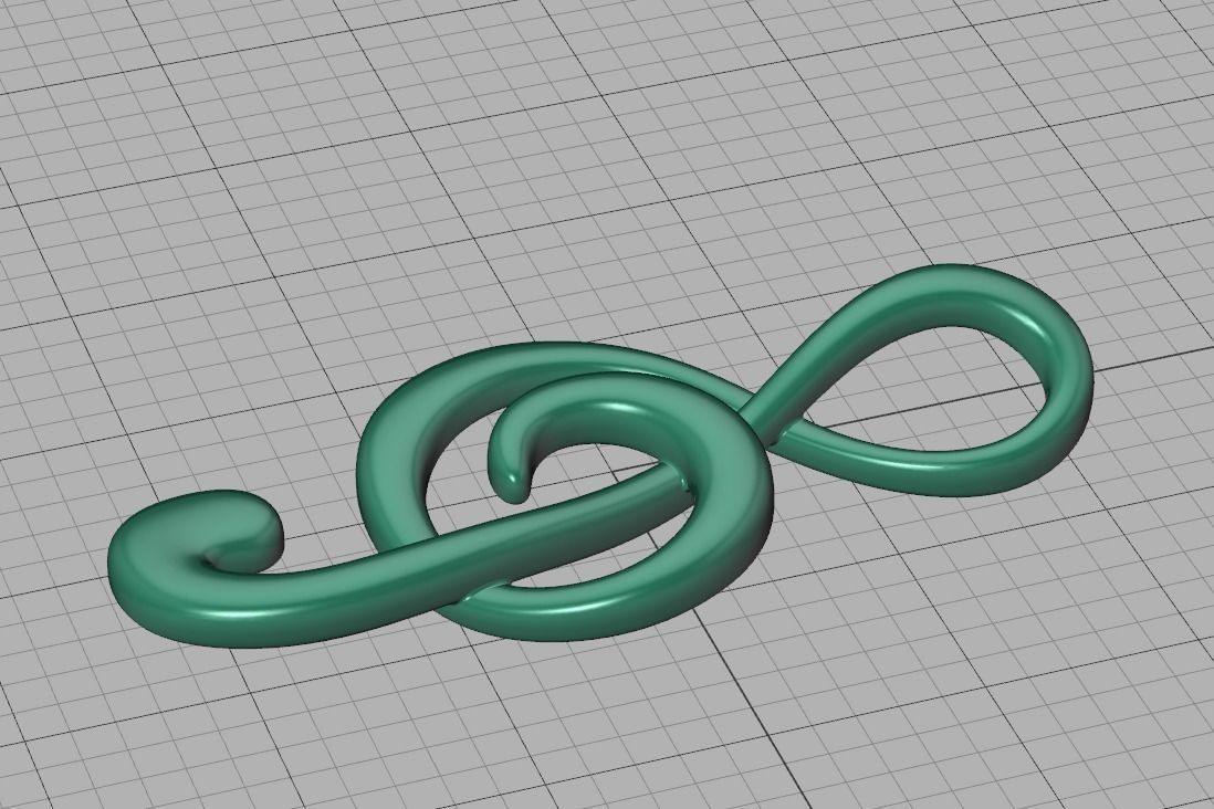  Music Note Treble Clef Note Necklace Pendant music 3dmodel 3D print model_17