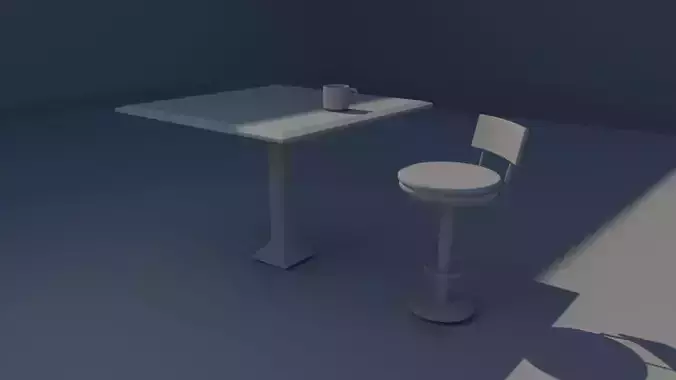 Table Chair Cup Model