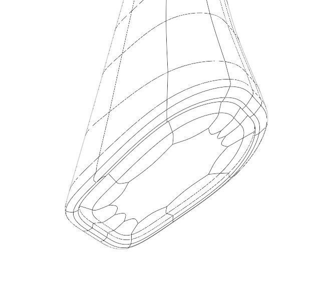 Black Damascus Pizza cutter Low-poly 3D model_7