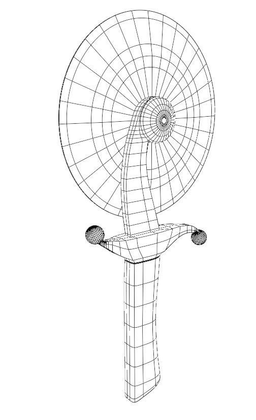 Black Damascus Pizza cutter Low-poly 3D model_5