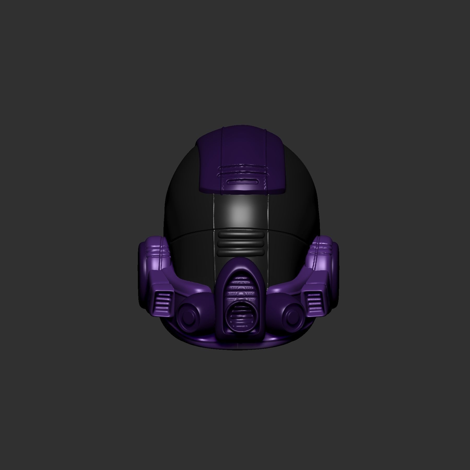 helmet high poly sculpt 3d printable 3D model_1