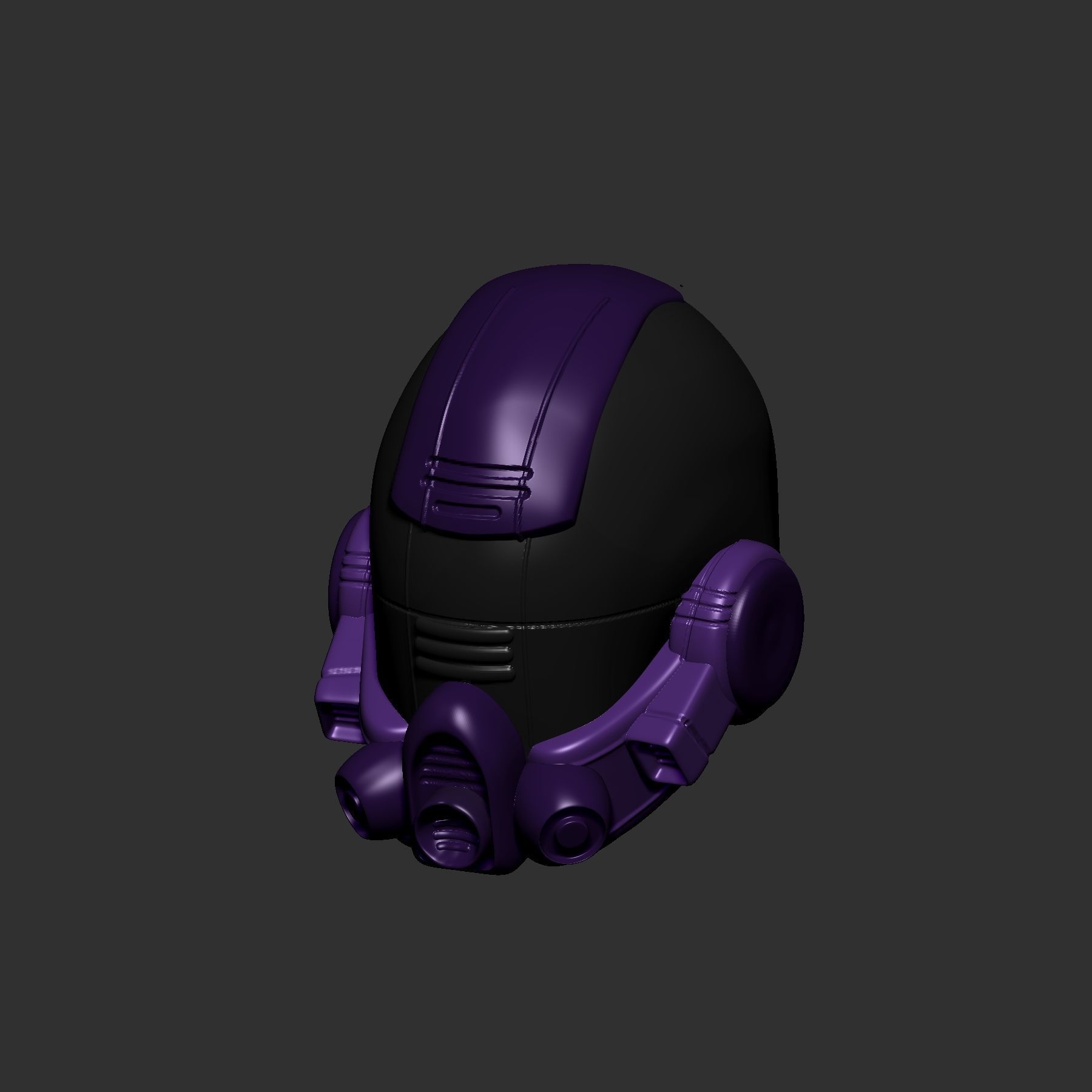 helmet high poly sculpt 3d printable 3D model_5