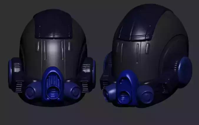 helmet high poly sculpt 3d printable ver 7 3D model
