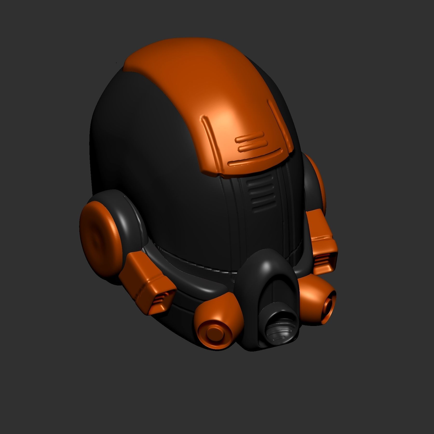 helmet high poly sculpt 3d printable ver 7 3D model 3D model_4