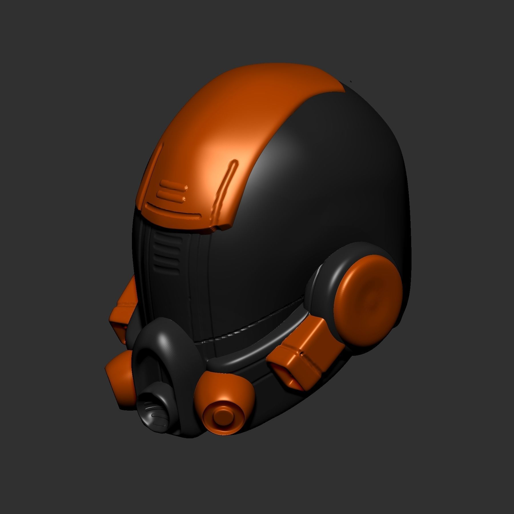 helmet high poly sculpt 3d printable ver 7 3D model 3D model_5