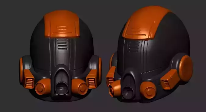 helmet high poly sculpt 3d printable ver 7 3D model