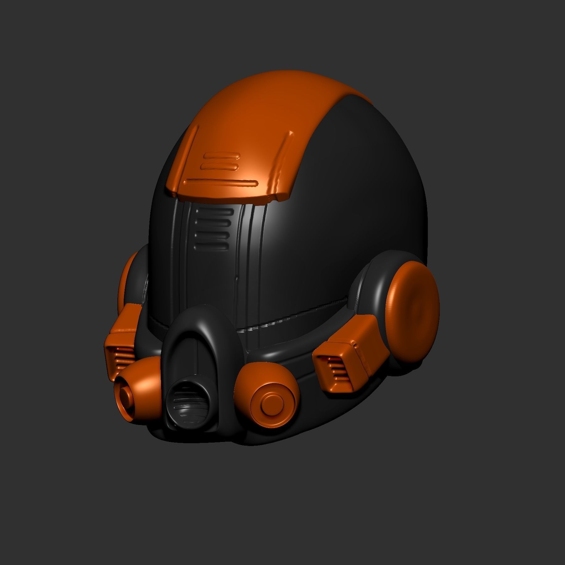 helmet high poly sculpt 3d printable ver 7 3D model 3D model_2