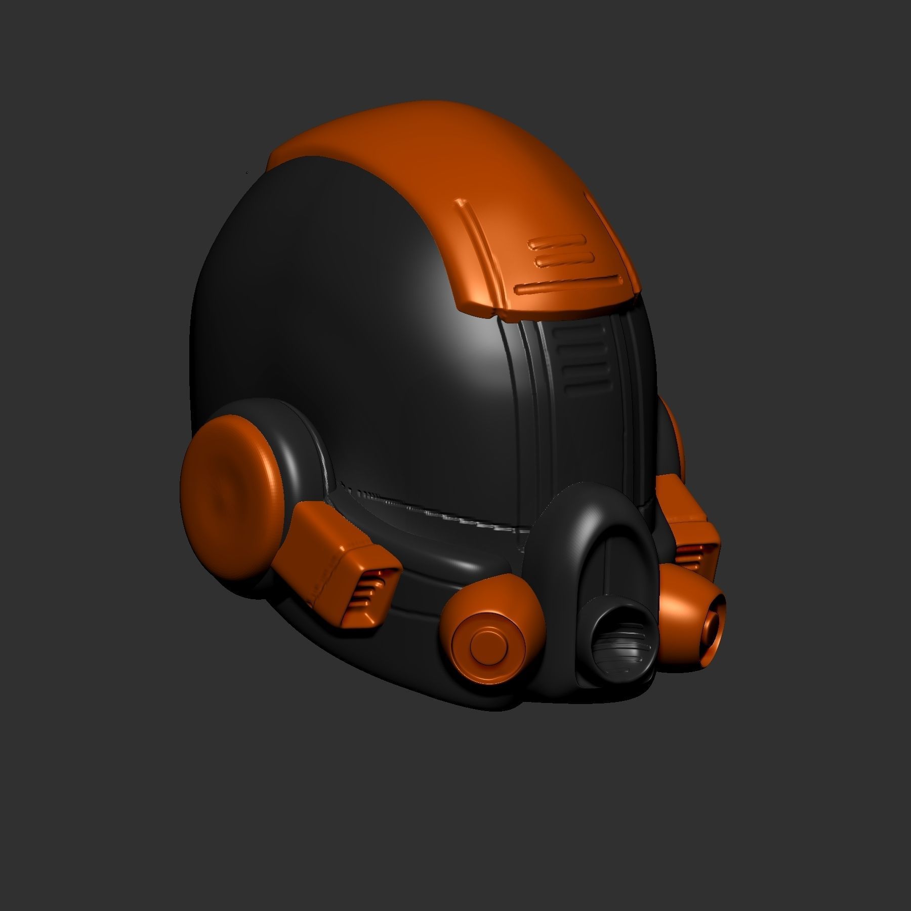helmet high poly sculpt 3d printable ver 7 3D model 3D model_3