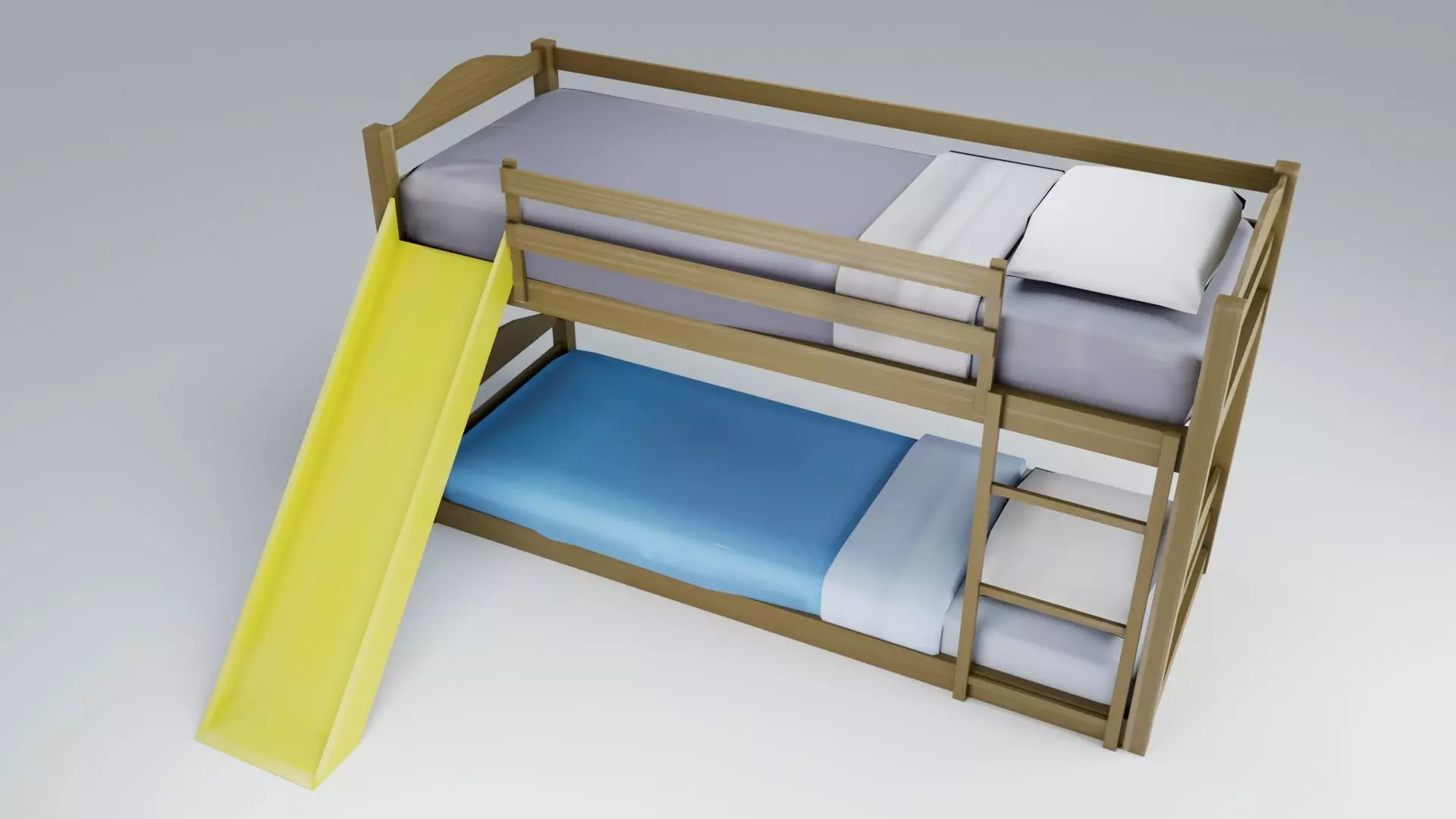 Bunk Bed 3D Model Low-poly 3D model