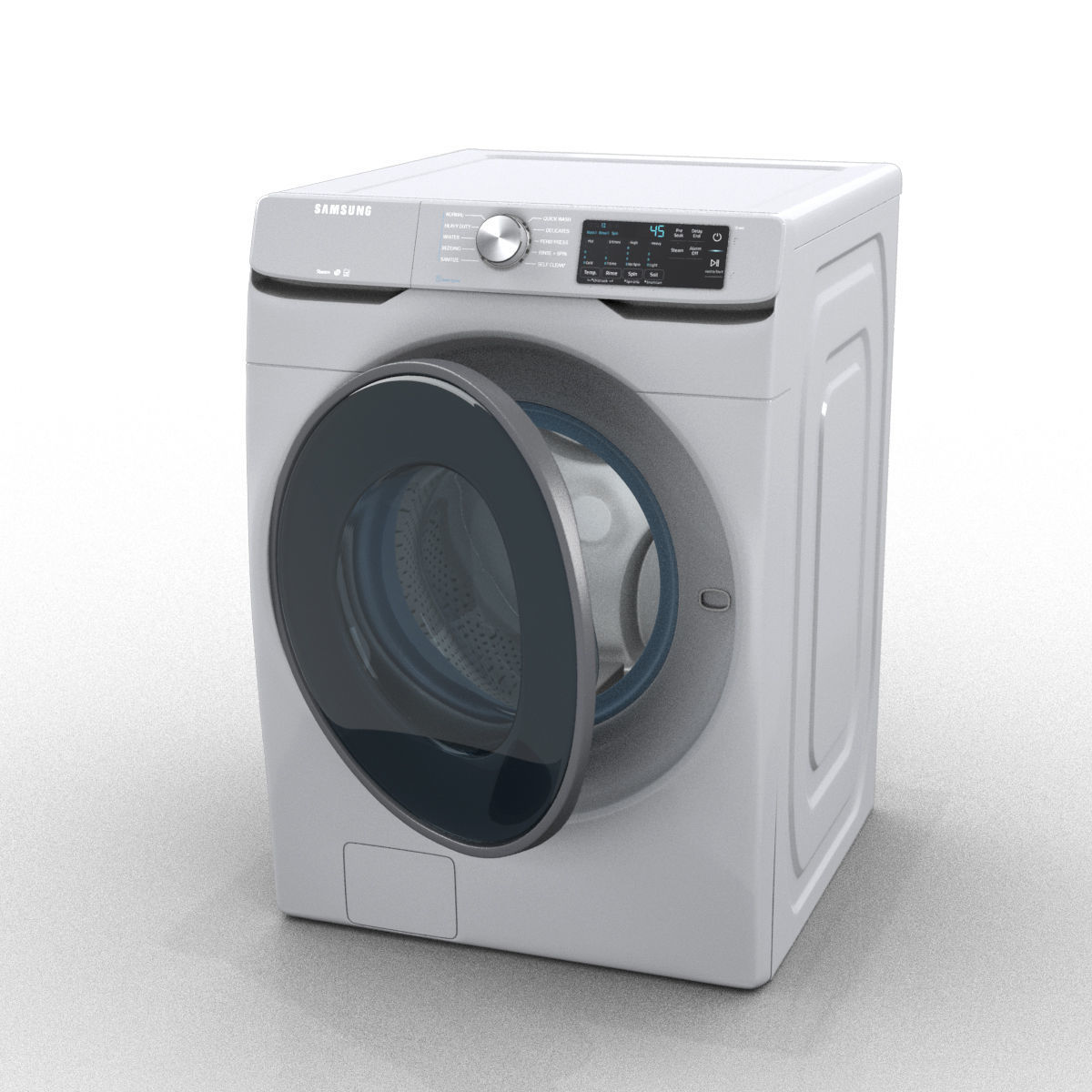 Samsung smart washer Low-poly 3D model_9