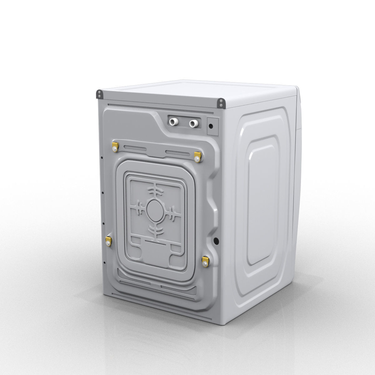 Samsung smart washer Low-poly 3D model_3