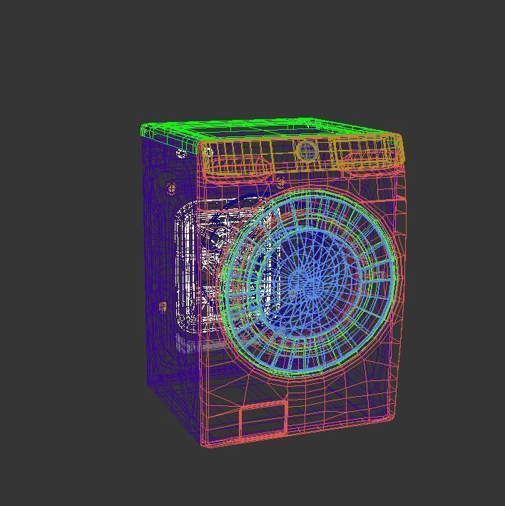 Samsung smart washer Low-poly 3D model_8