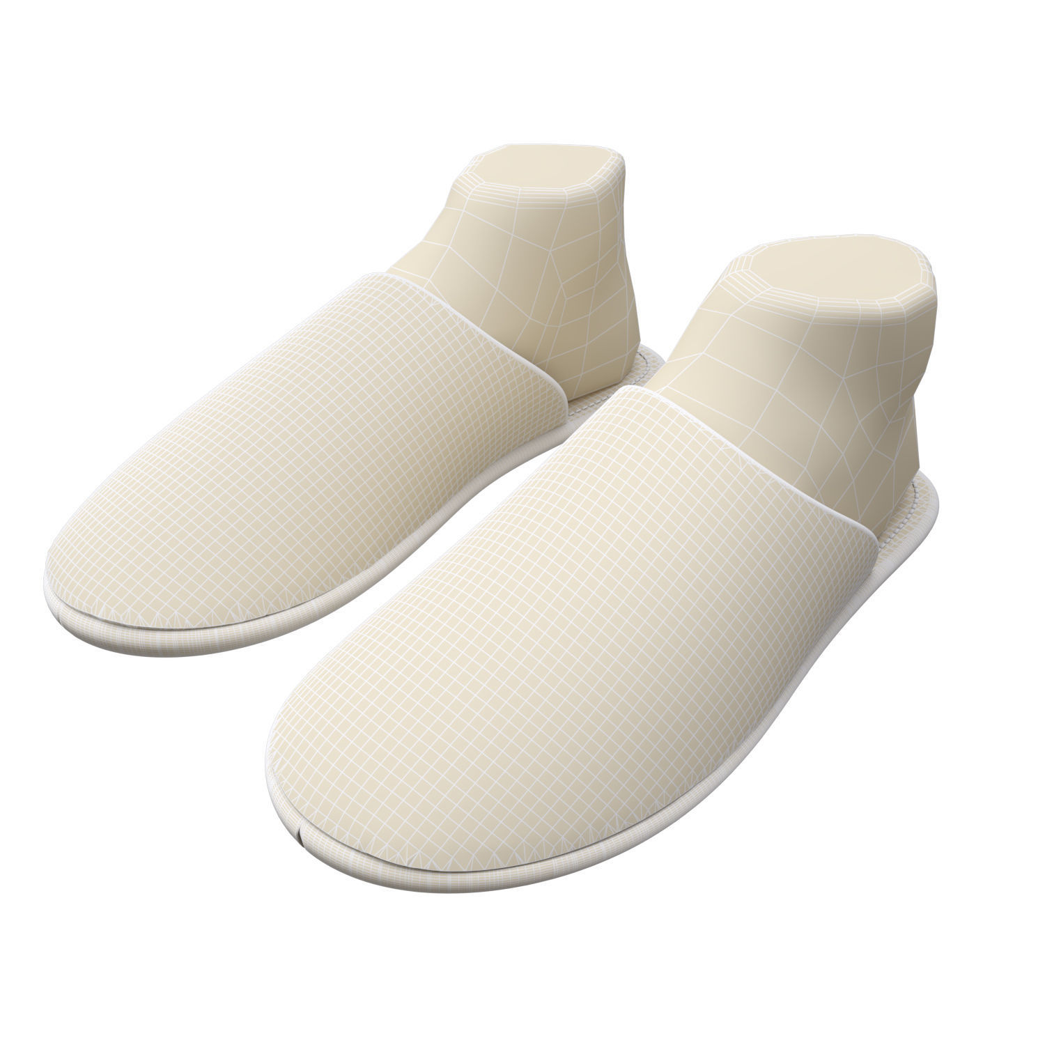 slippers home 3D model_2