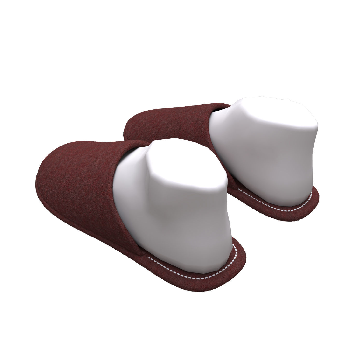 slippers home 3D model_3