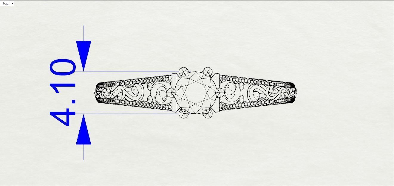 Engagement diamond ring 3D print model_9