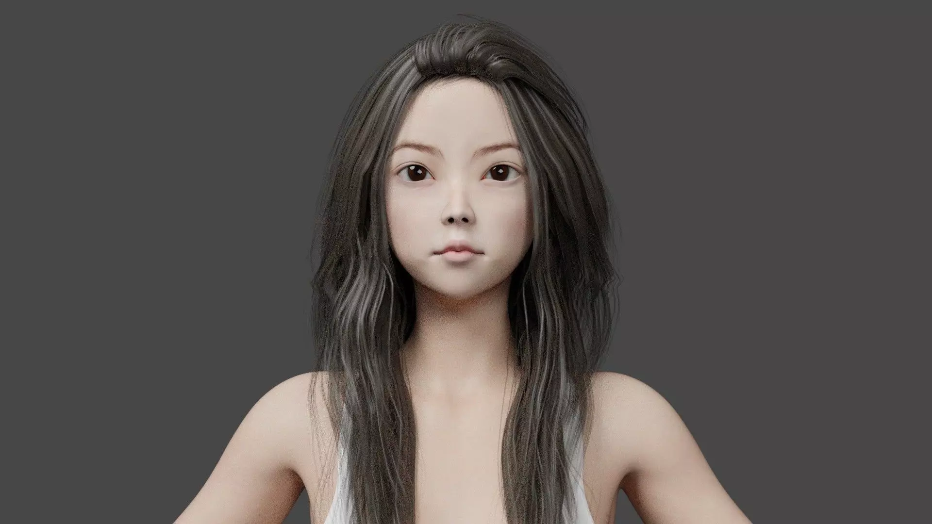 Girl model 3D model woman in bikini 3D model_0