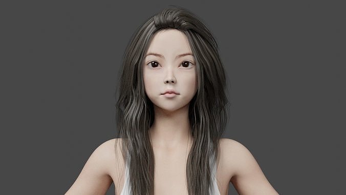 Girl model 3D model woman in bikini 3D model