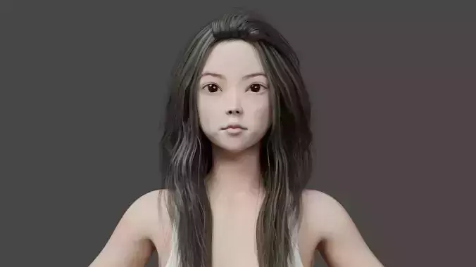 Girl model 3D model woman in bikini 3D model