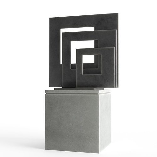 Modern Decorative Abstract Metal Art Sculpture 01 3D model