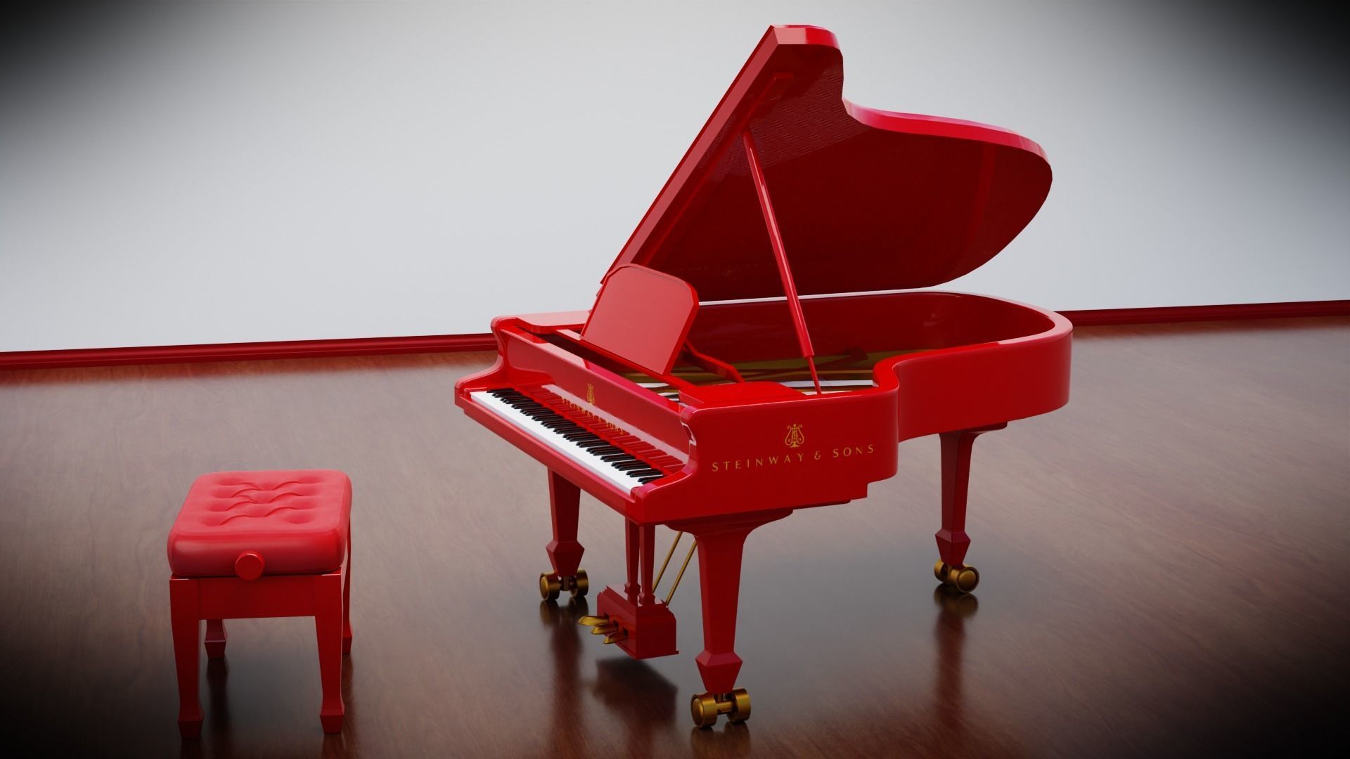 Steinway Piano Grand Piano  3D model_1