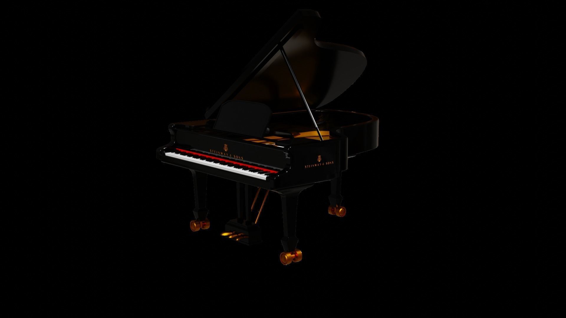 Steinway Piano Grand Piano  3D model_3
