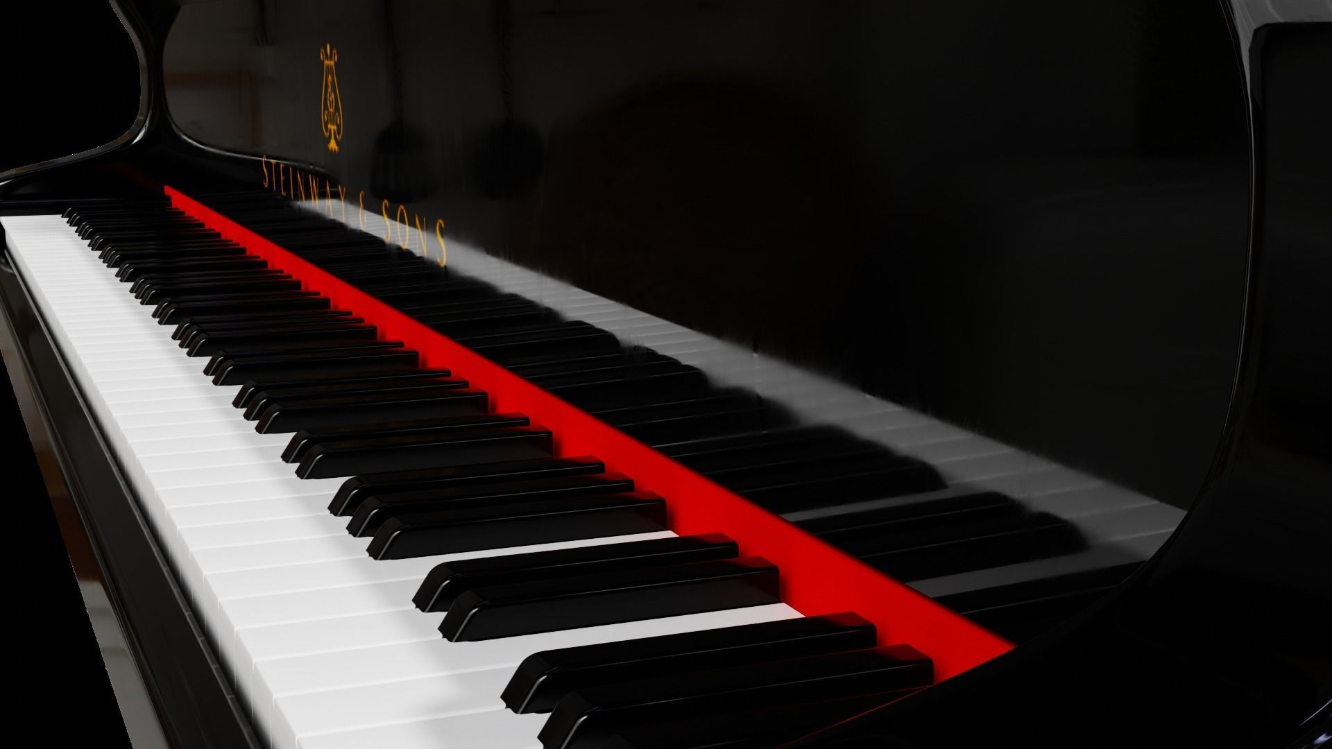 Steinway Piano Grand Piano  3D model_4