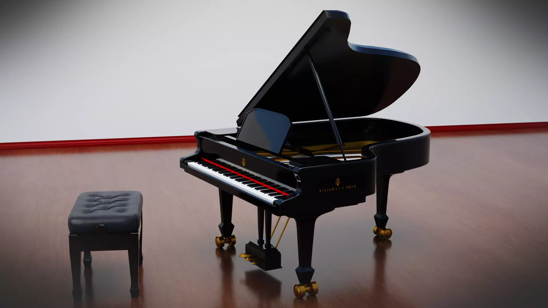 Steinway Piano Grand Piano  3D model_0