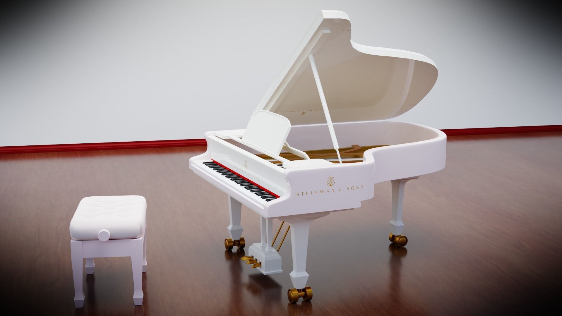 Steinway Piano Grand Piano  3D model_2