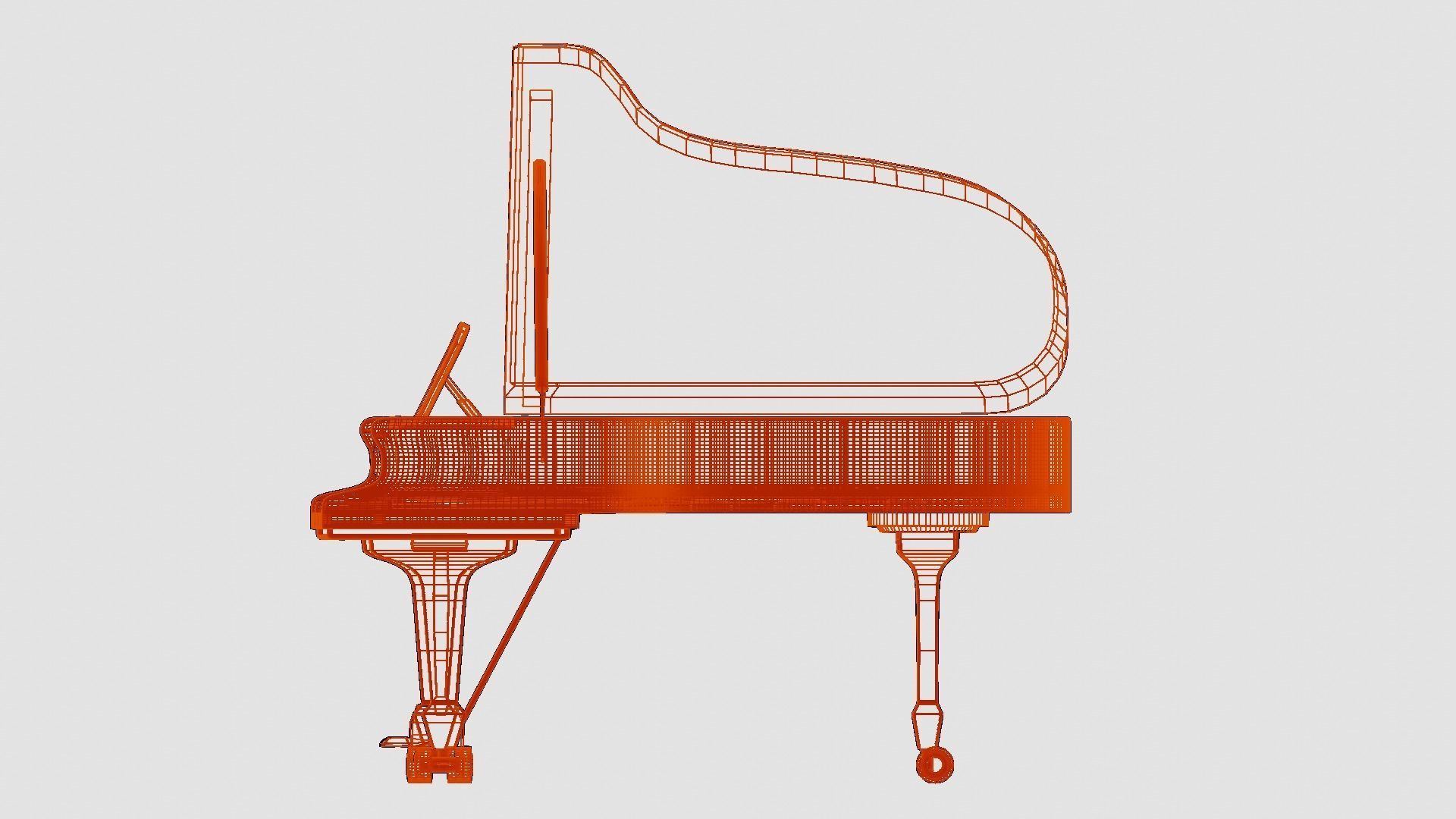 Steinway Piano Grand Piano  3D model_7